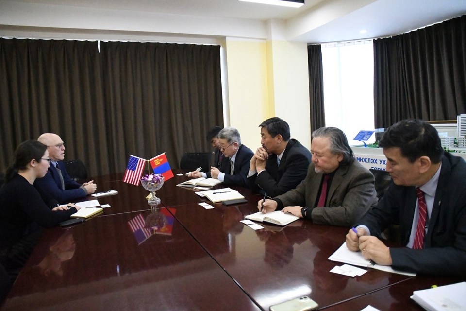 President of the Mongolian Academy of Sciences Regdel D. receives US Ambassador to Mongolia Michael S. Klecheski