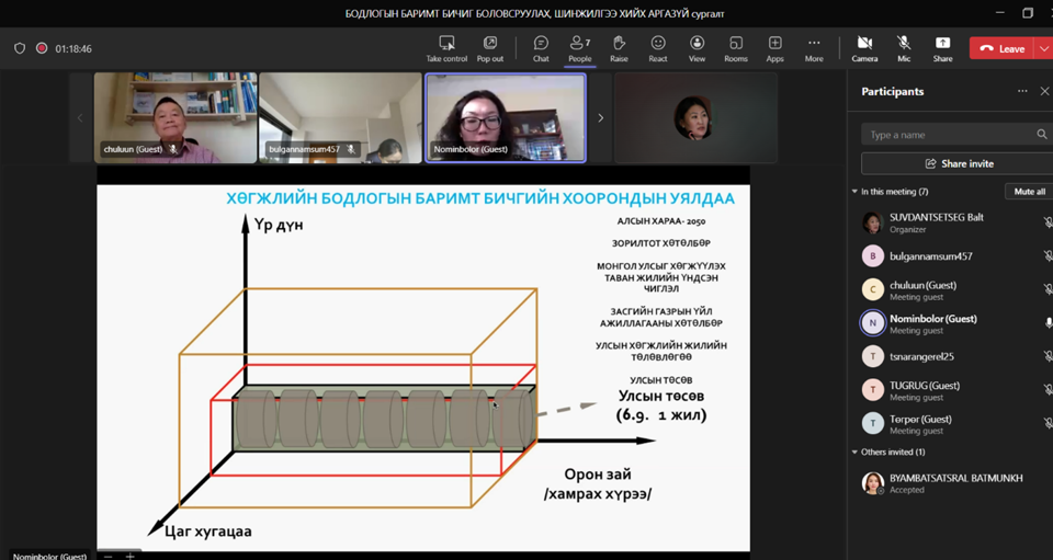 “Бодлогын баримт бичиг боловсруулах, баримт бичигт шинжилгээ хийх аргазүй”   сэдэвт сургалт зохион байгуулагдлаа 